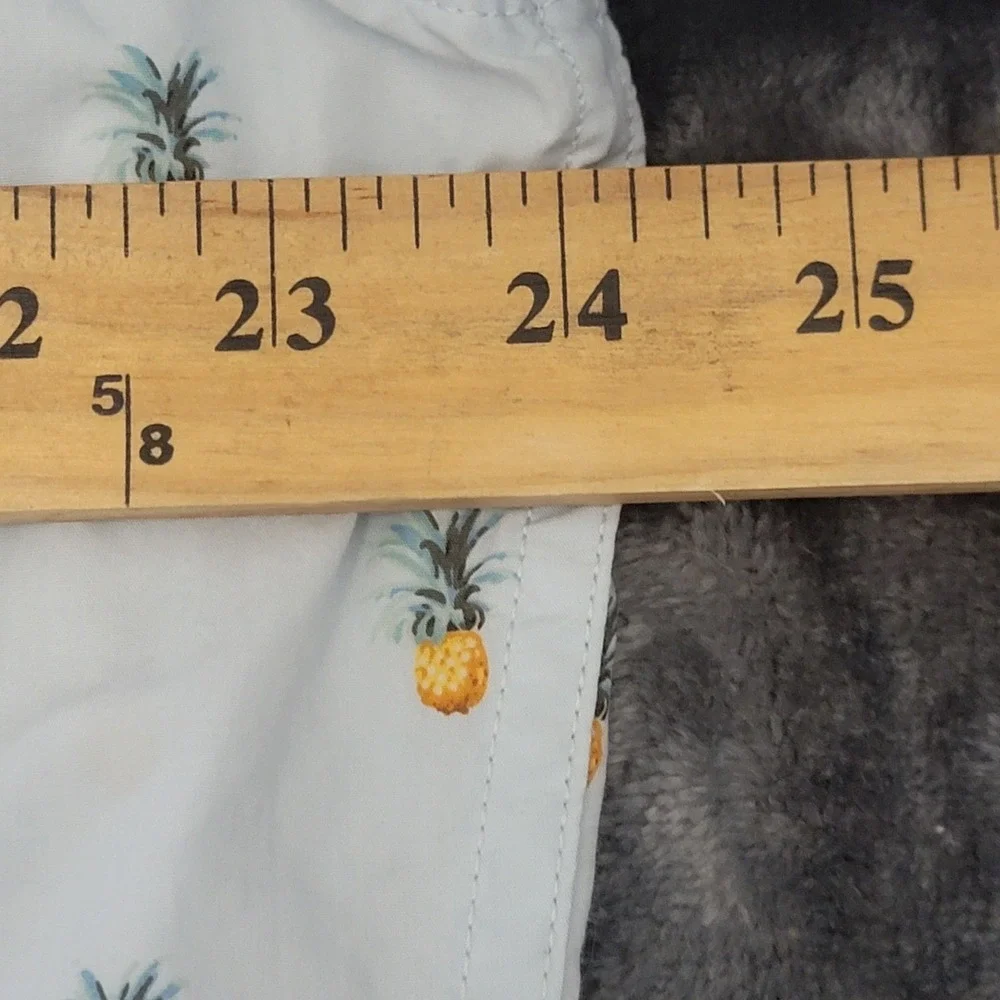 Banana Republic Grant Slim Fit Luxe Stretch Poplin Button Up Shirt XL Pineapple